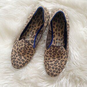 Rothy’s Brown Black Leopard Animal Print Slip On Loafer Flat Shoes